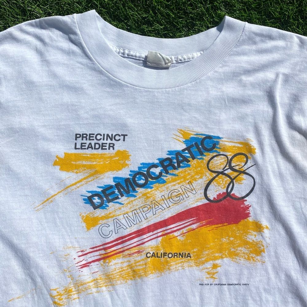 1988 Vintage California Democrat Party Single Stitch Tee M Medium Men’s